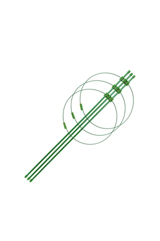 Aubyhe Bitki Tırmanma Destekleyici Demir Çerçeve - 45cm Yeşil Plastik Ve Fiberglas Dairesel Sütun, Domates-bakla İçin Dayanıklı, Kolay Kurulum