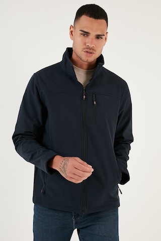 Buratti Su Itici Slim Fit Dik Yaka Softshell Ince Erkek Mont 649003 Lacivert
