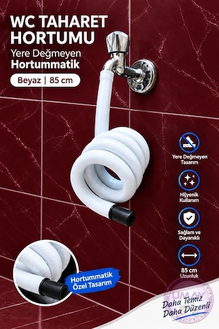 Wc Hortum Matik Taharetmatik Hortummatik Beyaz Yere Değmeyen Wc Duş Hortumu