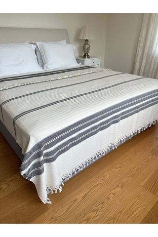 Şıklığı Ve Konforu Buluşturan Pike %100 Pamuk 190 240cm Ekru