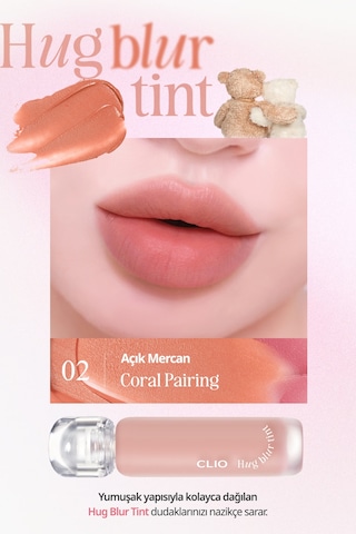 Hafif Ve Köpüksü Dokusuyla Pürüzsüz Görünüm Sunan Tint Clıo Hug Blur Tint 002 Coral Pairing 16502867