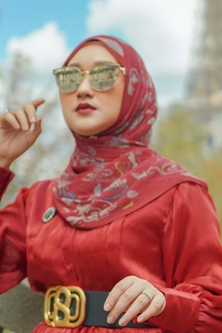 Buttonscarves Autograph Piliseli Şal - Cerise Kırmızı
