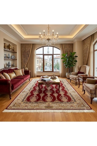 Majestic 200 X 300 İpek Halı Kırmızı