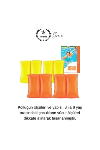 Çift Boğumlu Güvenli 3-6 Yaş Çocuklar İçin Yüzme Kolluk Deniz Havuz Şişme Kolluğu Yüzücü Hava Odalı