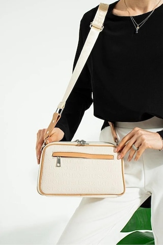 Just Polo Kadın Ayarlanabilir Askılı Su Geçirmez Lüks Omuz Çantası Shoulder Bag Ebat: 16 X 26 Cm Krem 69359049