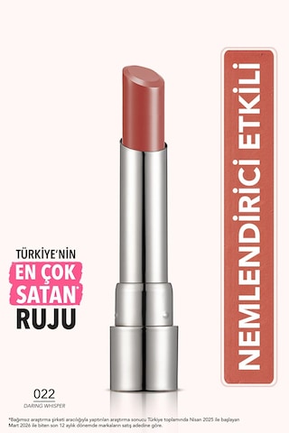 Flormar Sheer Up Yarı Transparan & Parlak Bitişli Nemlendirici Ruj 022 Daring Whisper
