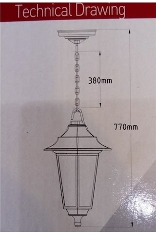 Balkon Veranda Çardak için Zincirli Tavan Armatürü Diğer