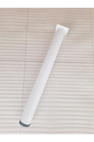 4 Adet-60cm Metal Boru Ayak-masa Ayağı-beyaz Renk-ayarlanabilir. Çap:6cm