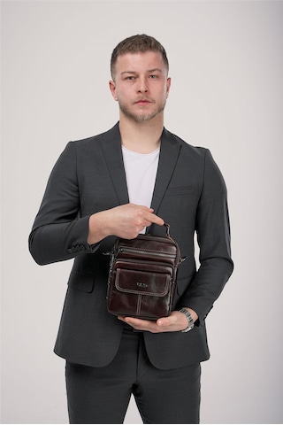 Ççs 31600 Hakiki Deri Askılı Çanta Kahve