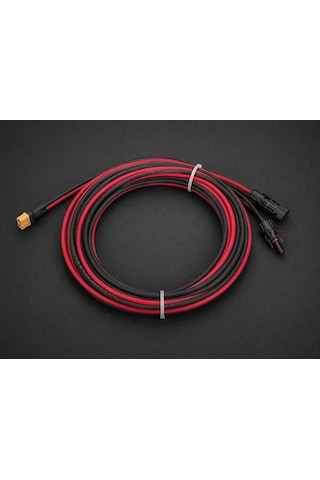 4 Mm Solar Kablo 5mt Kırmızı 5 Mt Siyah Mc4 Soketli / Xt60 Dişi Konnektör
