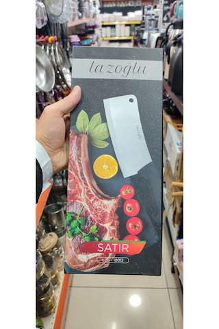 Çok Kaliteli Ay Balta Bıçak Paslanmaz Çelik Lazoğlu Lzg-10012 Siyah