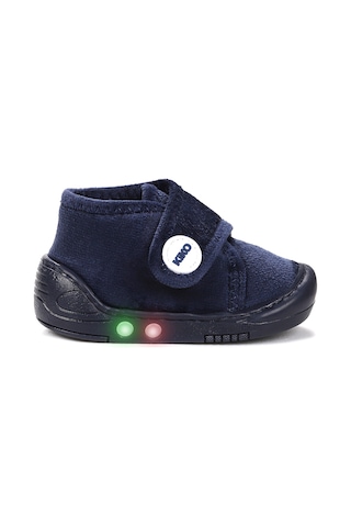 Kiko Kids Petri Günlük Işıklı Kız Bebek Ev Okul Kreş Panduf Lacivert Lacivert