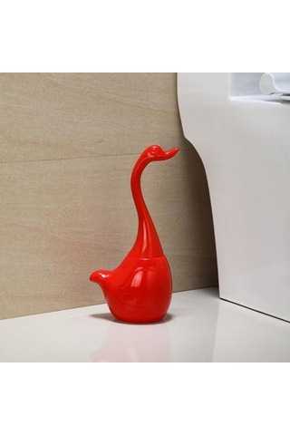 Kuğu Şekli Tuvalet Fırçası Banyo Aksesuarları Seramik Baz Plastik Kolu Temizlik Tuvalet Fırçası Tutucular Altın