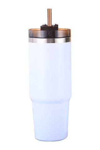 Fortunelane 30oz Beyaz 304 Çelik Isı Saklama Bardak, Şaseli, Araçta Kullanım, 6-12 Saat Sıcak/soğuk Tutar