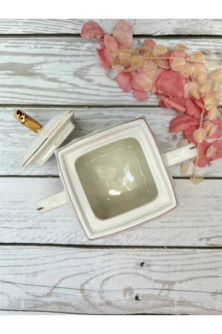 Homeksu Kapaklı Porselen Şekerlik 394915373 Beyaz