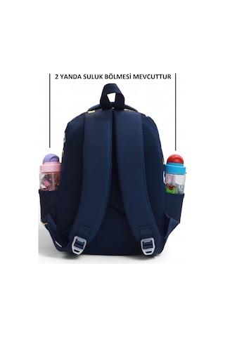 Muggle 2214 İthal Ürün Üst Kalite Unisex Çocuk Üçlü Set İlkokul Sırt Çantası Lacivert