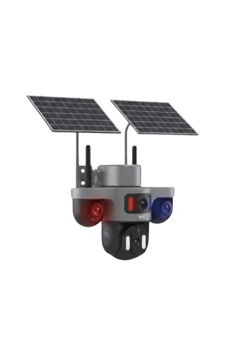 4g Sım Kartlı Güneş Enerjili Güvenlik Kamerası Çift Solar Panel, 12000mah,gece Görüşlü,hareket Takip