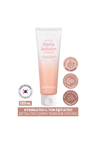 Elensilia Aydınlatıcı, Ton eşitleyici Arbutin Temizleyici Köpük ELENSILIA Radiance Alpha Arbutin Foam 120 ML