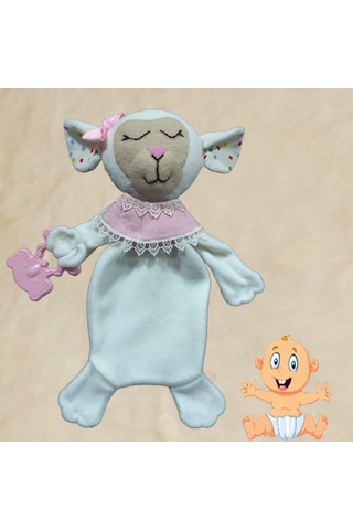 Diş Kaşıma Aparatlı Uyku Arkadaşı Kuzucuk 35 Cm Ekru