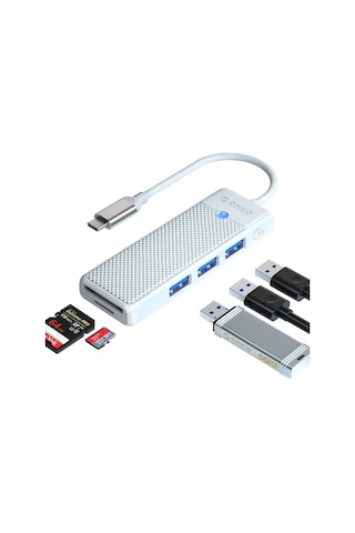 To 3.0 Tf Sd Kart Okuyucu 3 Portlu Usb 3.0 Çoklayıcı Beyaz