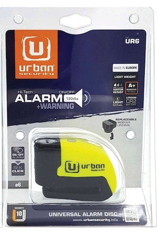 Urban Security Alarmlı Motosiklet Disk Kilidi Ur6 / 6mm Pim