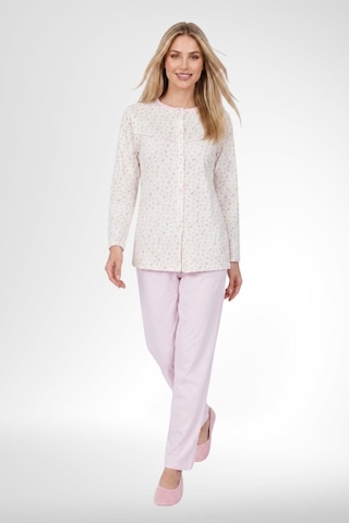 Mecit Pijama Mecit 6386 Pembe Büyük Beden Kadın Sabahlık Pijama Gecelik Set