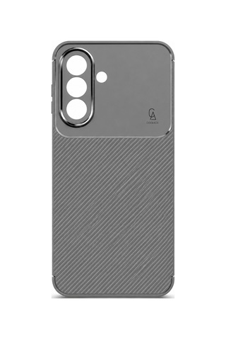 Samsung Galaxy A27 Uyumlu Kılıf Karbon Tasarım Kamera Korumalı Silikon Telefon Kılıfı Kapak Gri