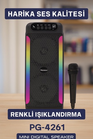 Kablosuz Bluetooth Hoparlör With Karaoke Mikrofon Model Uczzzpg4261-1