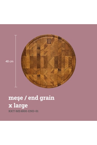 Kesme Tahtası Meşe Daire End Grain X Large