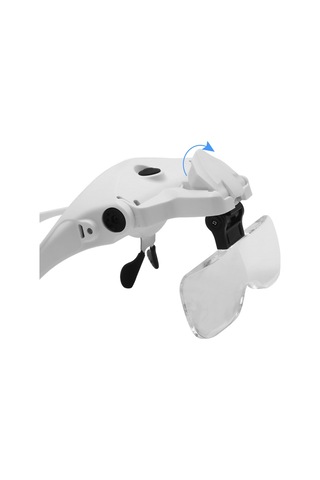 Geeksen 5 Lens 1.0x-3.5x Ayarlanabilir Başlıklı Şarj Edilebilir Usb Led Büyüteç Gözlük - 2 Led Işık