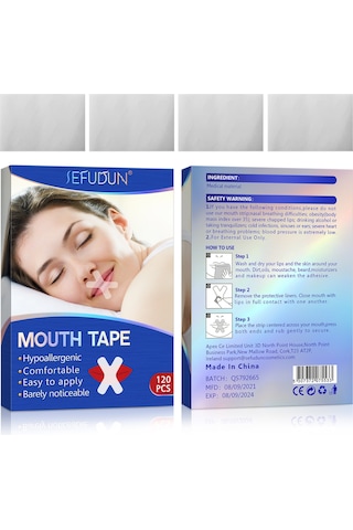 Youmex Hassas Ciltler İçin Rahat Nefes Aldıran Horlama Önleyici Ağız Bandı - 120 Adet