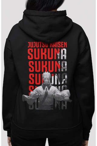 Sevbano Jujutsu Kaisen Ryomen Sukuna Anime Sırt Baskılı Unisex Oversize P Siyah
