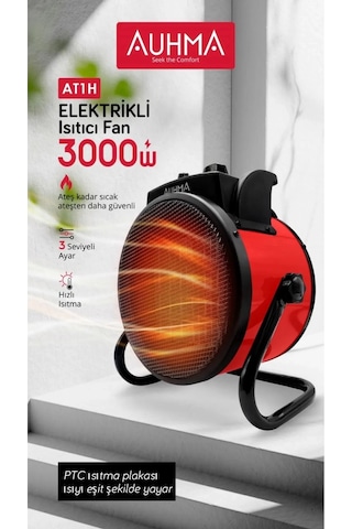 Güçlü 3000 Watt Taşınabilir Elektrikli Portatif Isıtıcı Soba Sıcak Hava Üfleyen Fan Radyatör