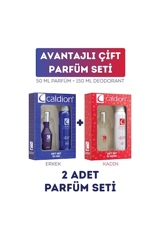 Avantajlı Çift Parfüm Seti 2 Adet Parfüm 50 Ml 2 Adet + Deodorant 150 Ml Egzotik