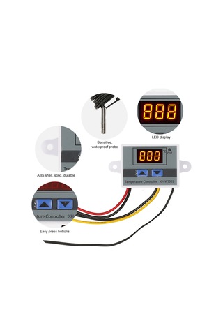 Lemestar Xh-3001 12v 120w Akıllı Sıcaklık Kontrolörü - Led Ekranlı, 0.1 C Hassasiyetli, Ters Bağlantı Korumalı, Ev Ve Endüstriyel Kullanım