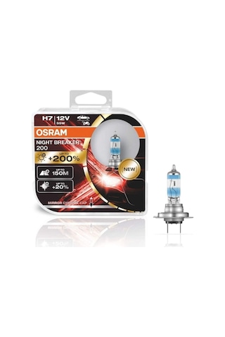 Ahmet Otomotiv Osram Night Breaker 200 H7 %200 Daha Parlak Işık 1 Takım - 2 Adet