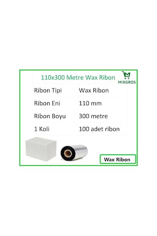 110x300 Metre Wax Ribon 100 Adet