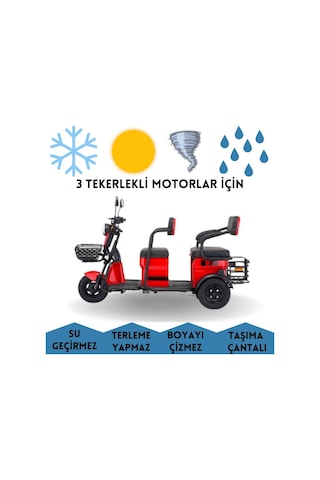 Motolux Fayton 7700 X 3 Tekerlekli Elektrikli 3 Kişilik Motor Brandası Su Geçirmez Motosiklet Örtüsü Motolux Fayton 7700 X 3 Tekerlekli Elektrikli 3 Kişilik Motor Brandası Su Geçirmez Motosiklet Örtüsü