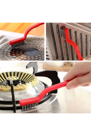 3 Lü Detaylı Temizlik Bakır,demir Ve Sert Plastik Tel Fırça Go50 Çok Renkli