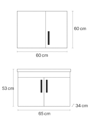Lacrime 65 Cm Antrasit Renkli Mdf, Oval Seramik Lavabolu, Alt Ve Antrasit