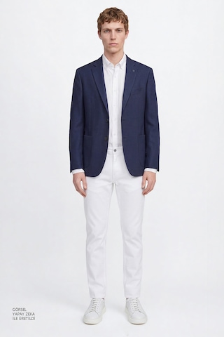 AC&Co / Altınyıldız Classics Erkek Lacı Slim Fit Dar Kesim Mono Yaka Torba Cepli Blazer Ceket Lacı