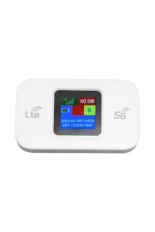 Thentech Mobil Wifi Router Tasinabilir 4g 5g Lte Sim Kartli Modem 3000mah Bataryali Ekranli Kablosuz Dagitici