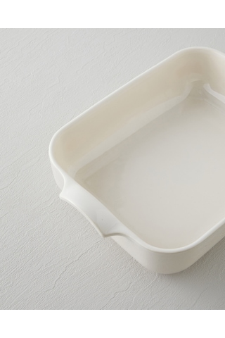 English Home Hecha Seramik Dikdörtgen Fırın Kabı 32 Cm Krem Krem