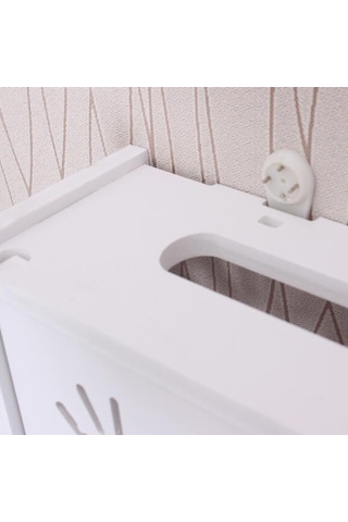 Sones Wifi Yönlendirici Kutusu Pvc Duvara Monte Raf Askı Tahtası Braketi Depolama Kutusu, Boyut: 41x23x8.5cm Kepenk