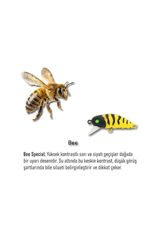 Hanfish Bıdık 35mm 3.1gr Maket Balık X132 Bee Special Arı