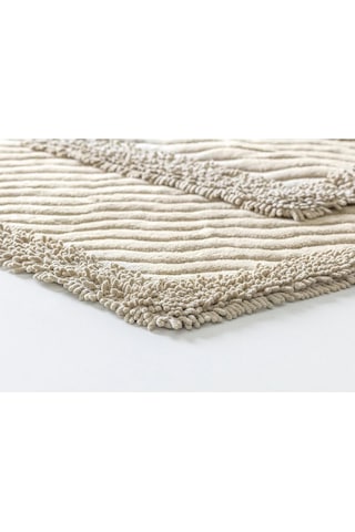 Cotton Marlow 2'li Pamuklu Klozet Takımı Vizon Banyo Paspas Seti Klozet Takımı Renkli