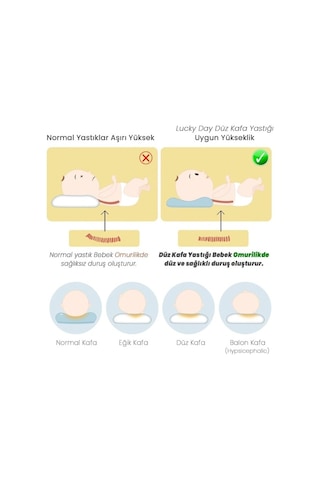 Bebek Düz Kafa Yastığı Bej