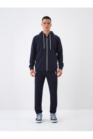 Xint Lacivert Pamuk Dokulu Slim Fit Sweat Mont 350195