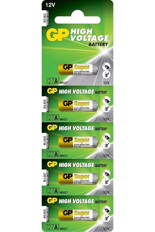GP Super 27A MN27 12V Alkalin Kartela Pil 5 x 3'lü