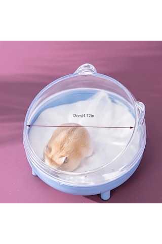 Willowhaven Çift Fonksiyonlu Altın Hamster İçin Mavi Kenarlı Kolay Temizlenen Pp Banyo Ve Tuvalet